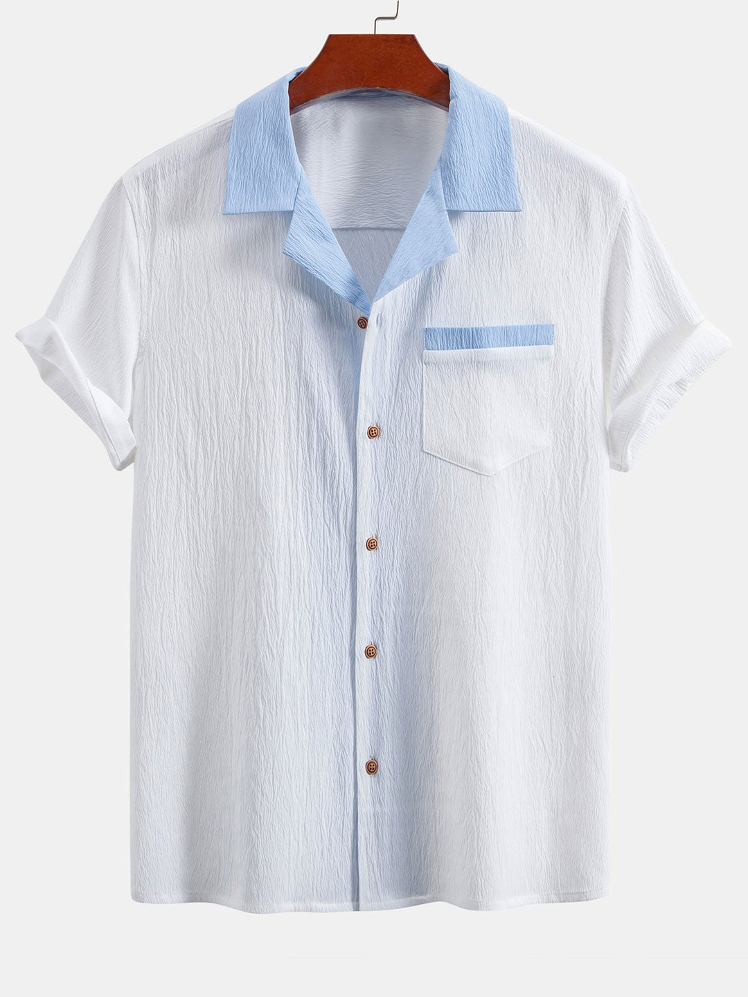 Lut | Textured Contrast Cuban Shirt & Straight Leg Pants