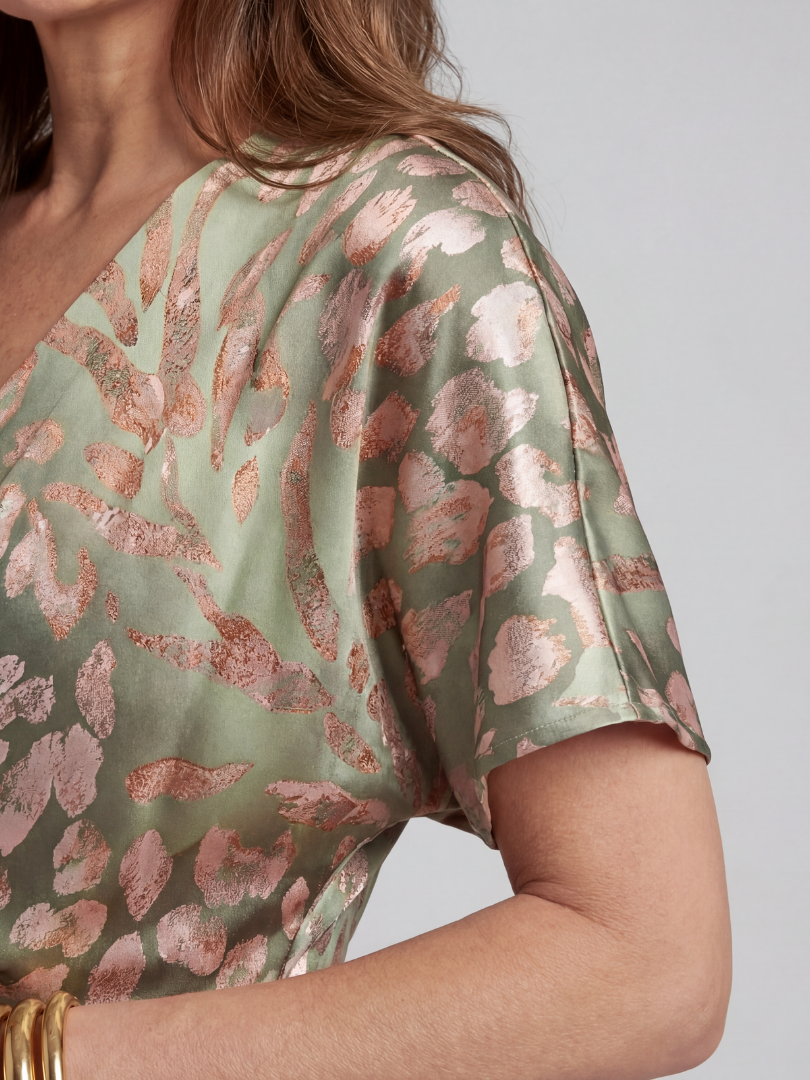 Coralie | Midi Dress with Abstract Print