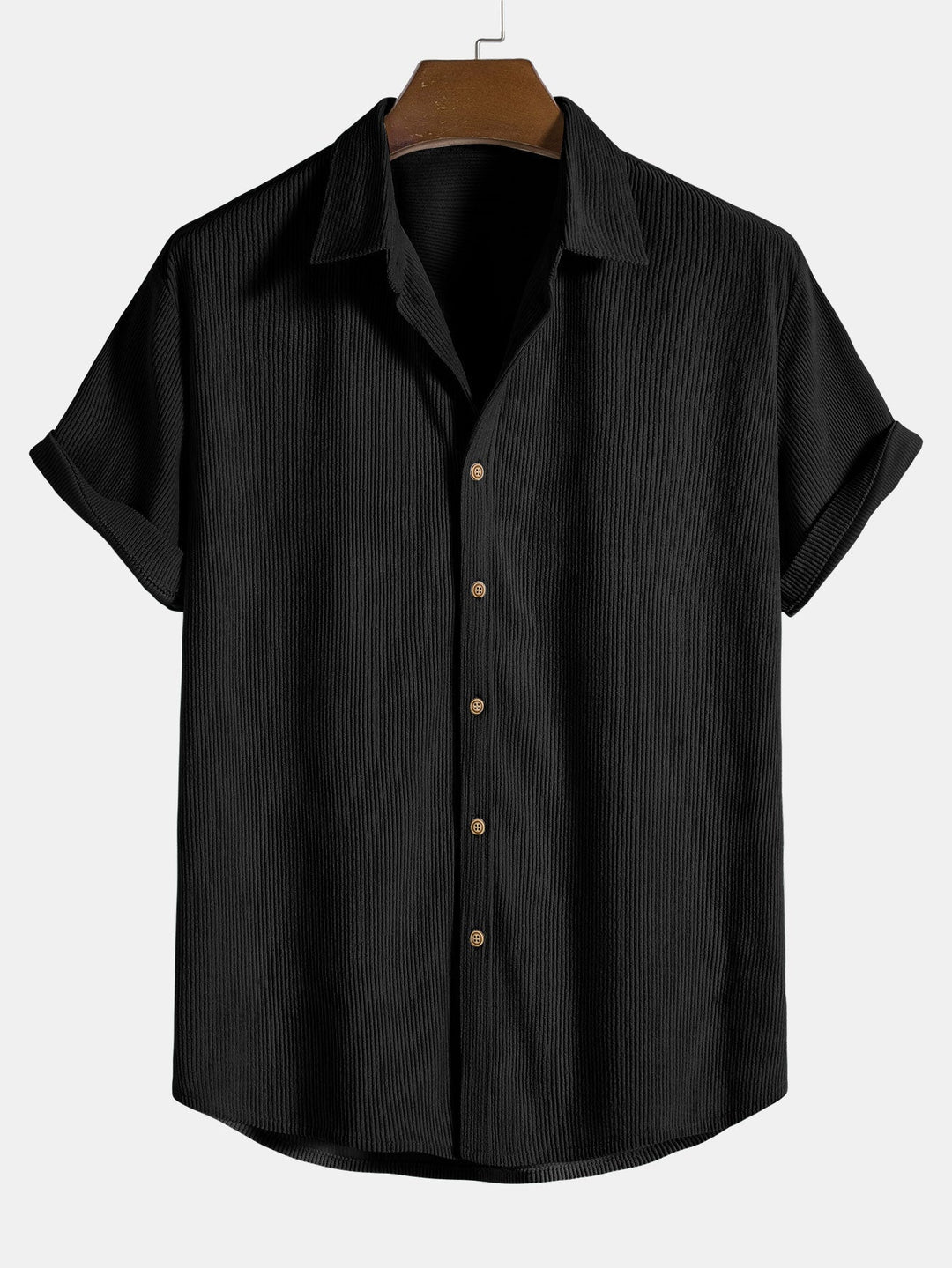 Kyle | Corduroy Button Short Sleeve Shirt