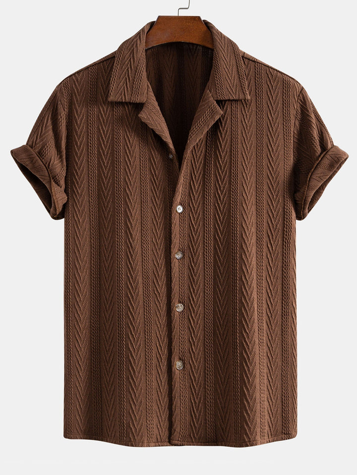 Derrick | Textured Jacquard Cuban <tc>S</tc>hirt