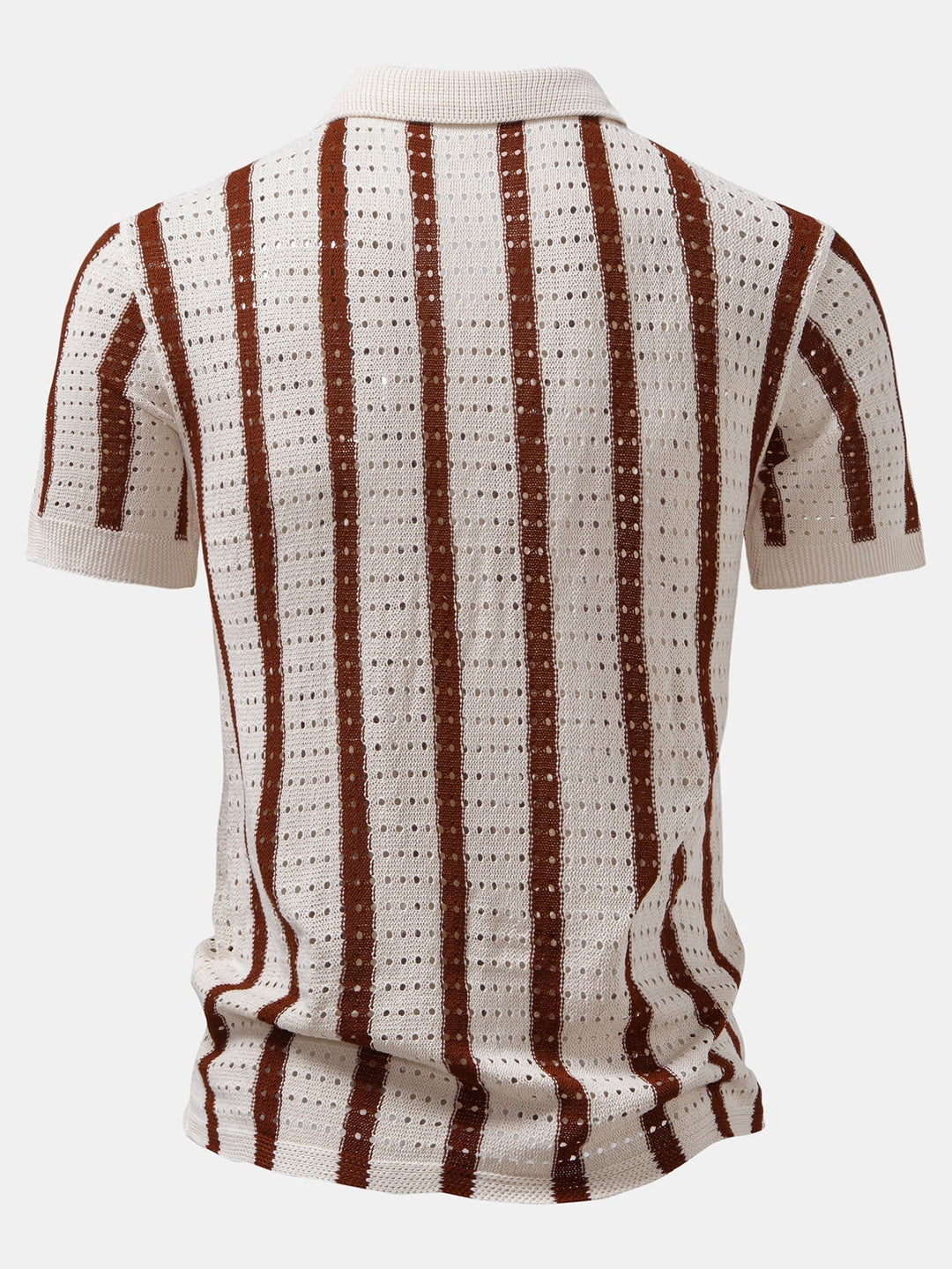 Tony | Striped Eyelet Knit Shirt