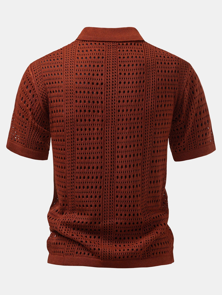 Usher | V-Neck Polo Shirt with Hook