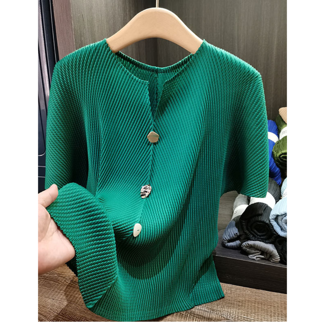 SAVARA™ | Lightweight Round Neck Cardigan Top