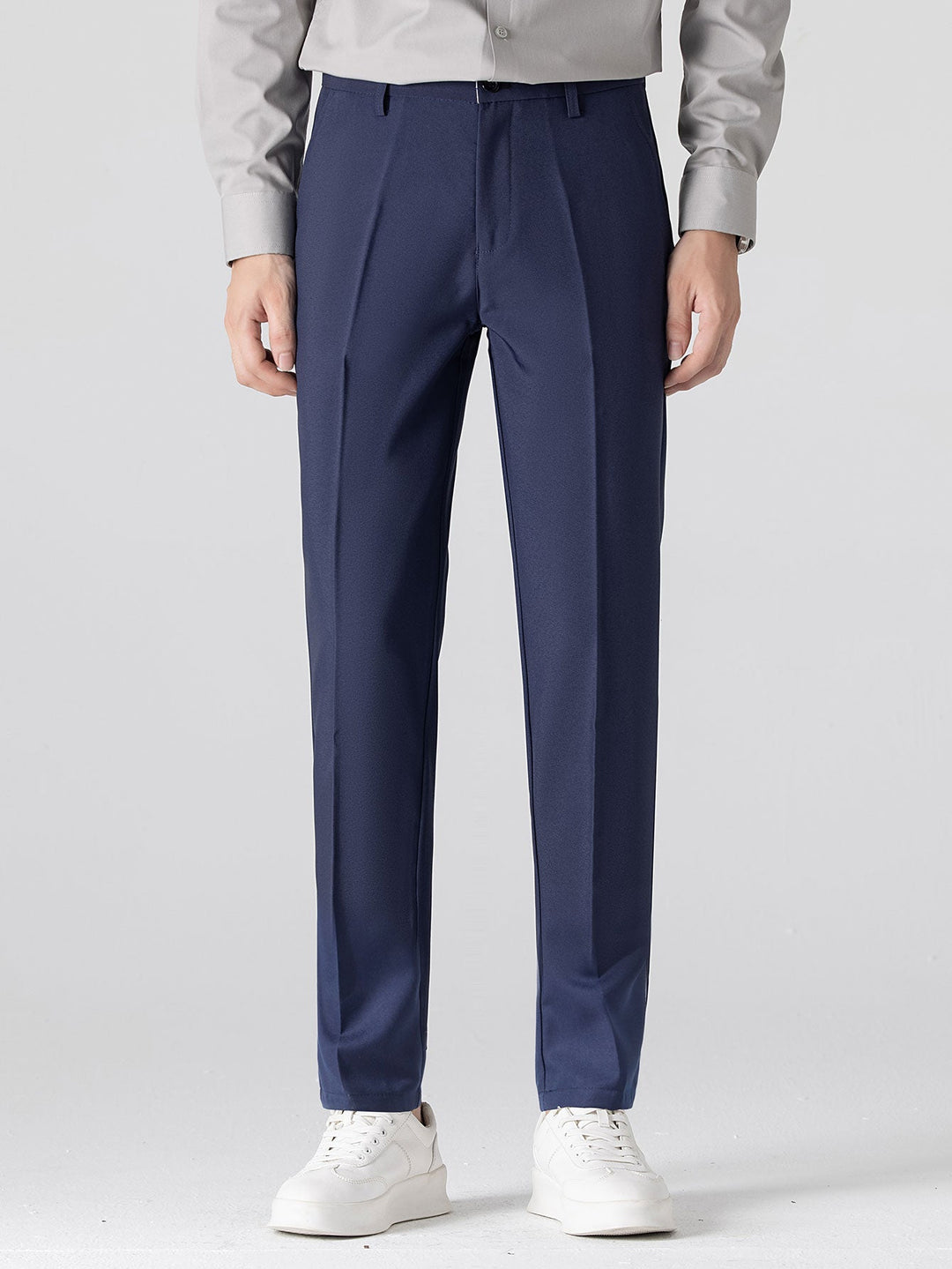 Tommy | Contrast Geometry Jacquard Knit Polo & Slim Fit Tapered Trousers