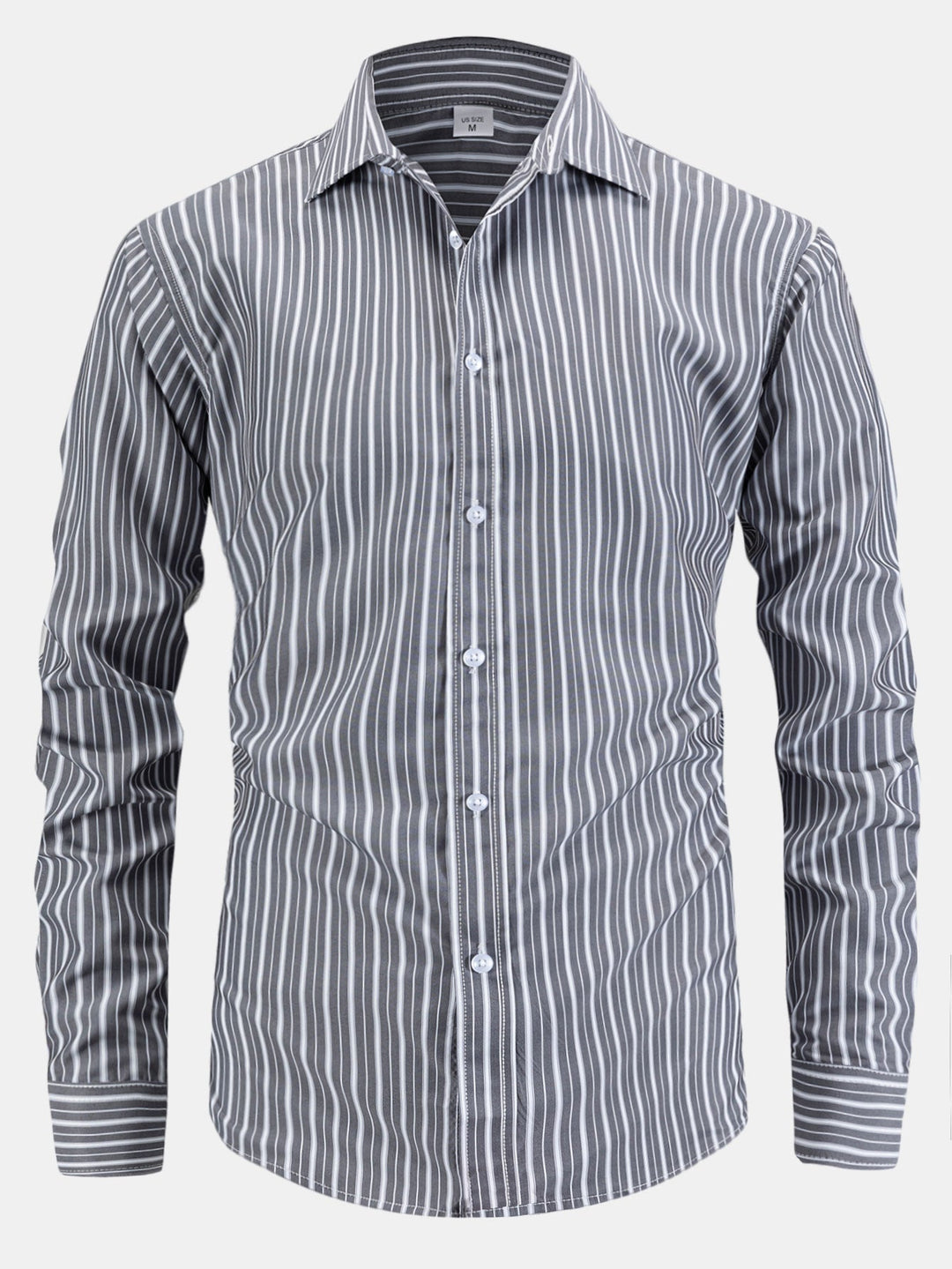 Chris | Long Sleeve Striped Button-Up Shirt