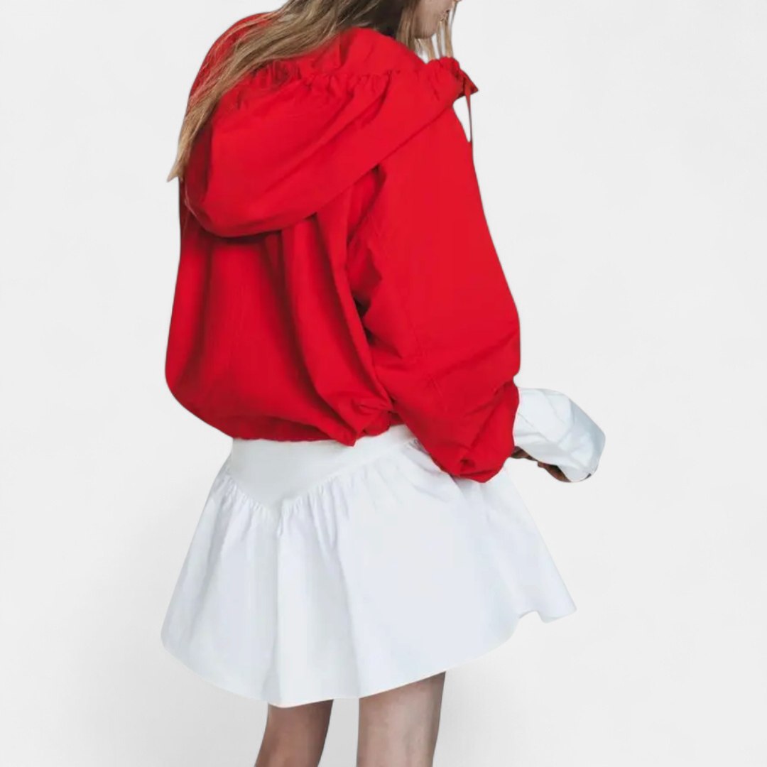 REXLYN™ – Y2K Bow-Detail Drawstring Hoodie Jacket