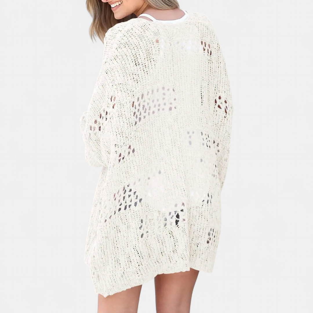 FIORELLA™ | Boho Hollow-Out Knit Cardigan