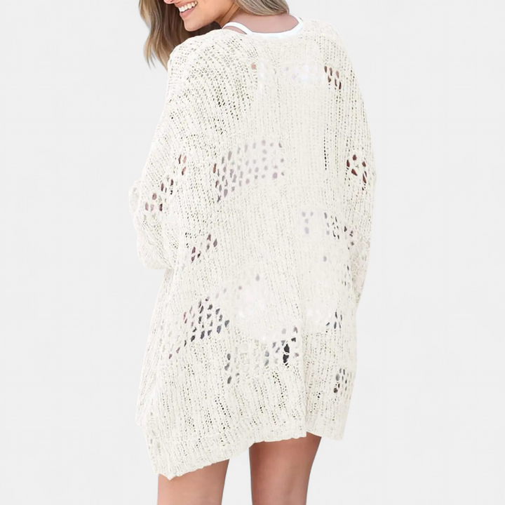 FIORELLA™ | Boho Hollow-Out Knit Cardigan