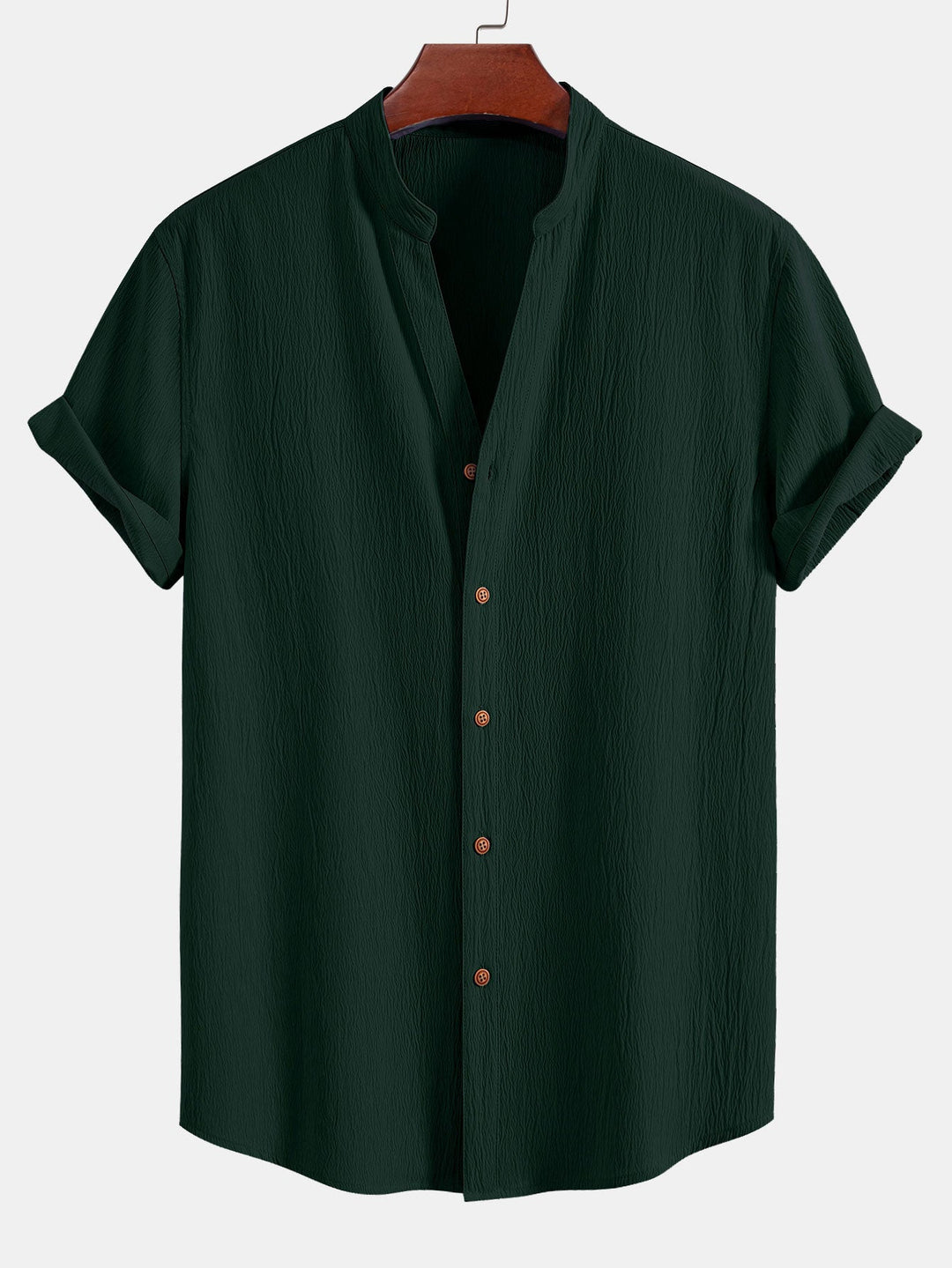Jamal | Gerimpelde textuur<tc>rood</tc> V-hals shirt &amp; kreuk textuur<tc>rood</tc> Rechte broek