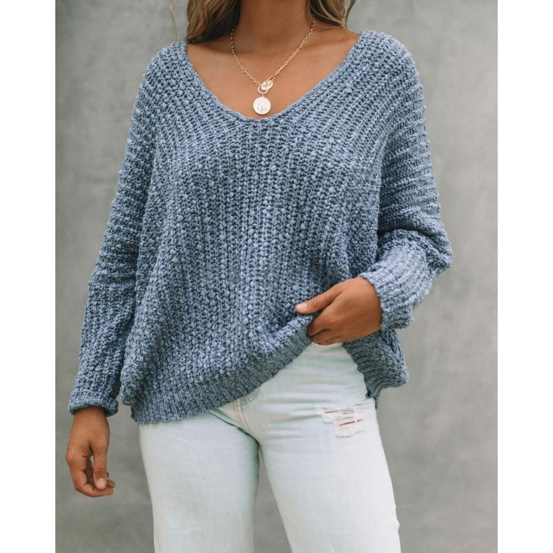 SOLEDAD™ | Comfy Drop Shoulder Long Sleeve Sweater