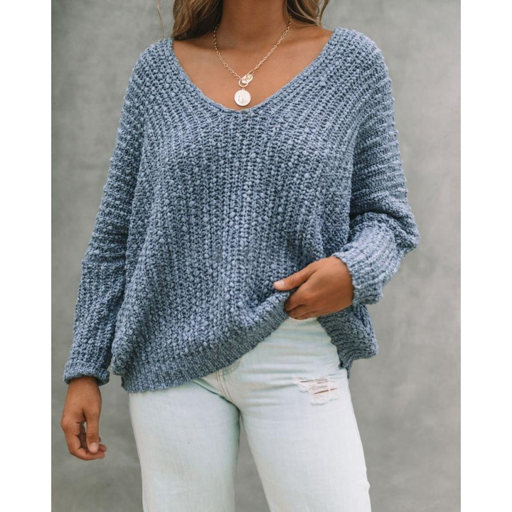 SOLEDAD™ | Comfy Drop Shoulder Long Sleeve Sweater