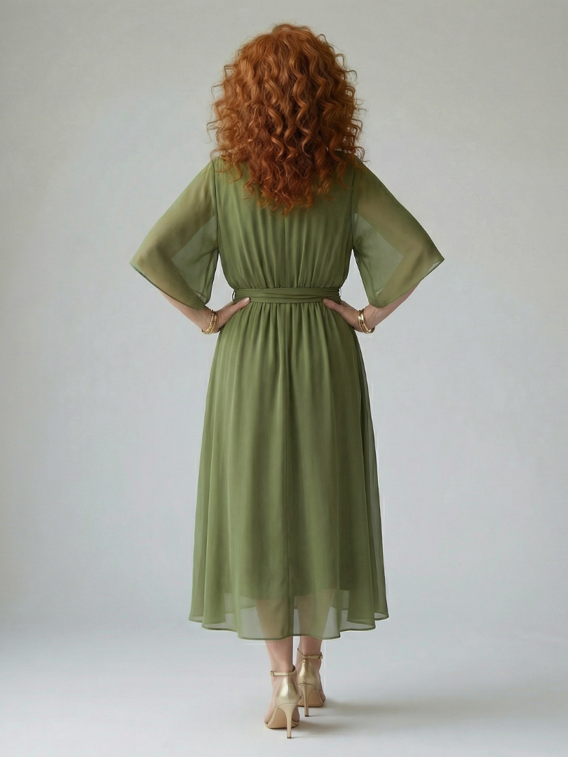 Elric | Draped Midi Dress