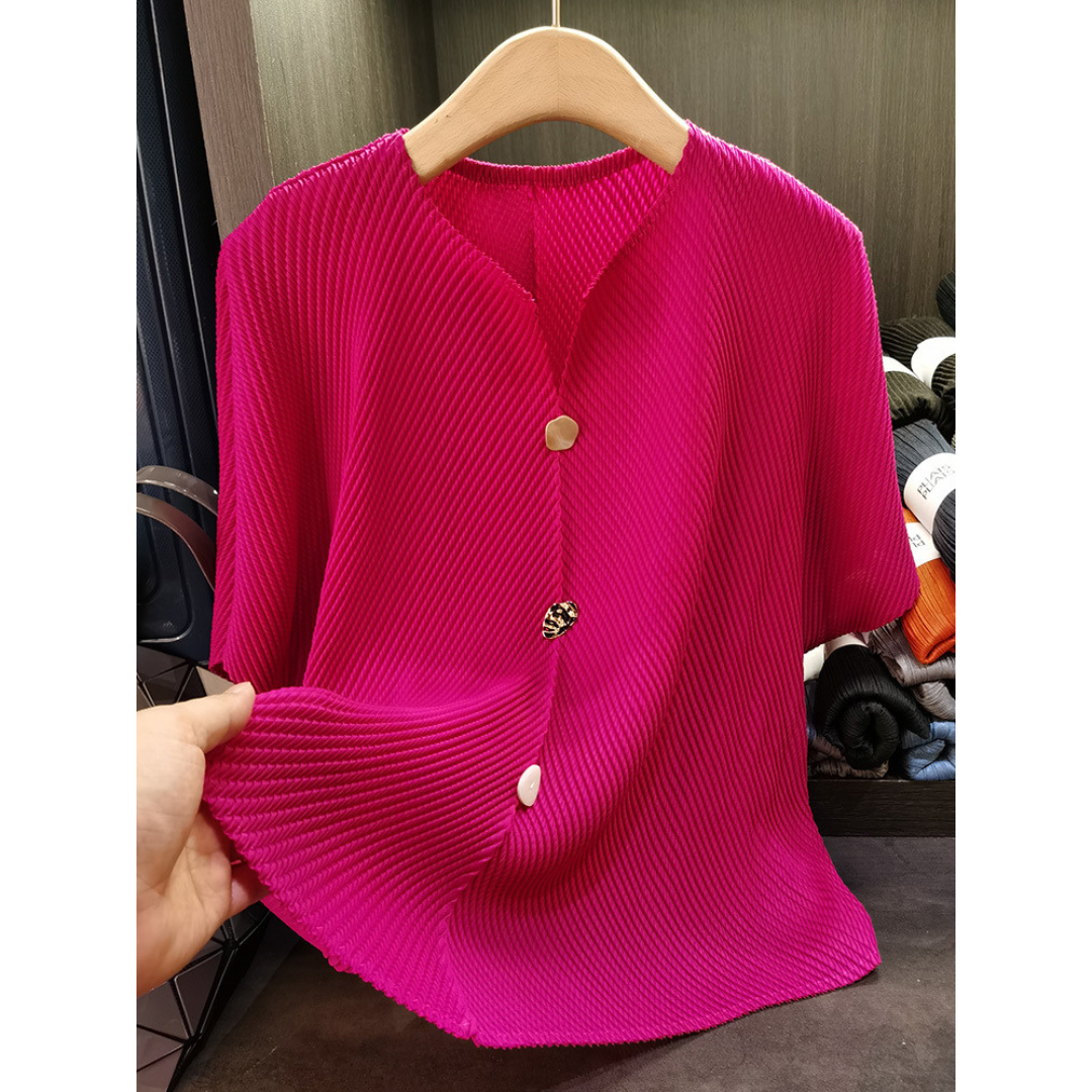 SAVARA™ | Lightweight Round Neck Cardigan Top