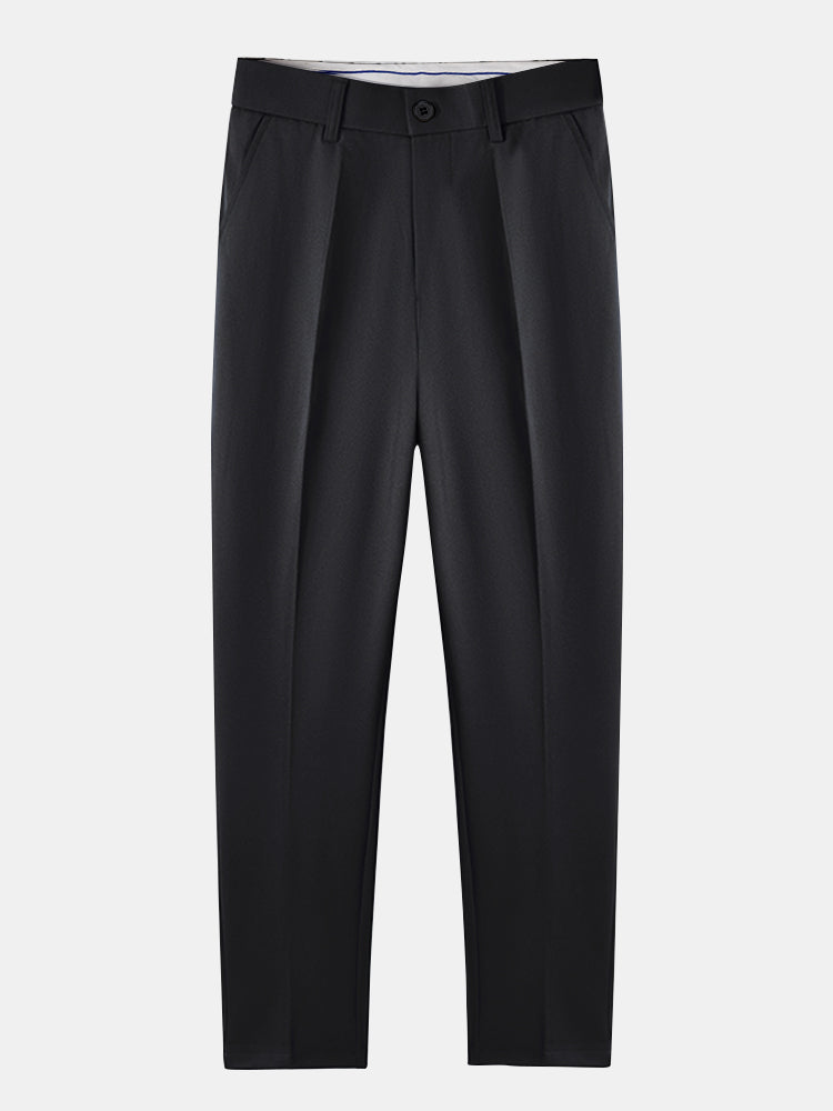 Ron | Contrast Trim Stripe Johnny Collar Polo & Slim Fit Tapered Trousers