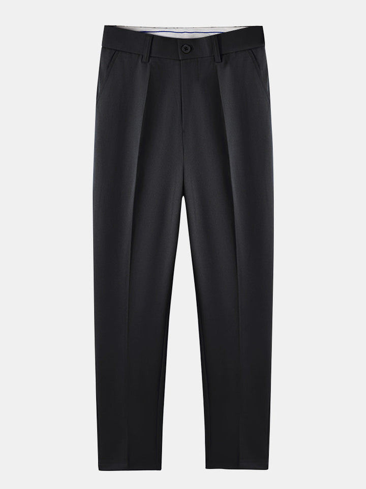 Drake | Checkerboard V-Neck Knit Polo & Slim Fit Tapered Trousers