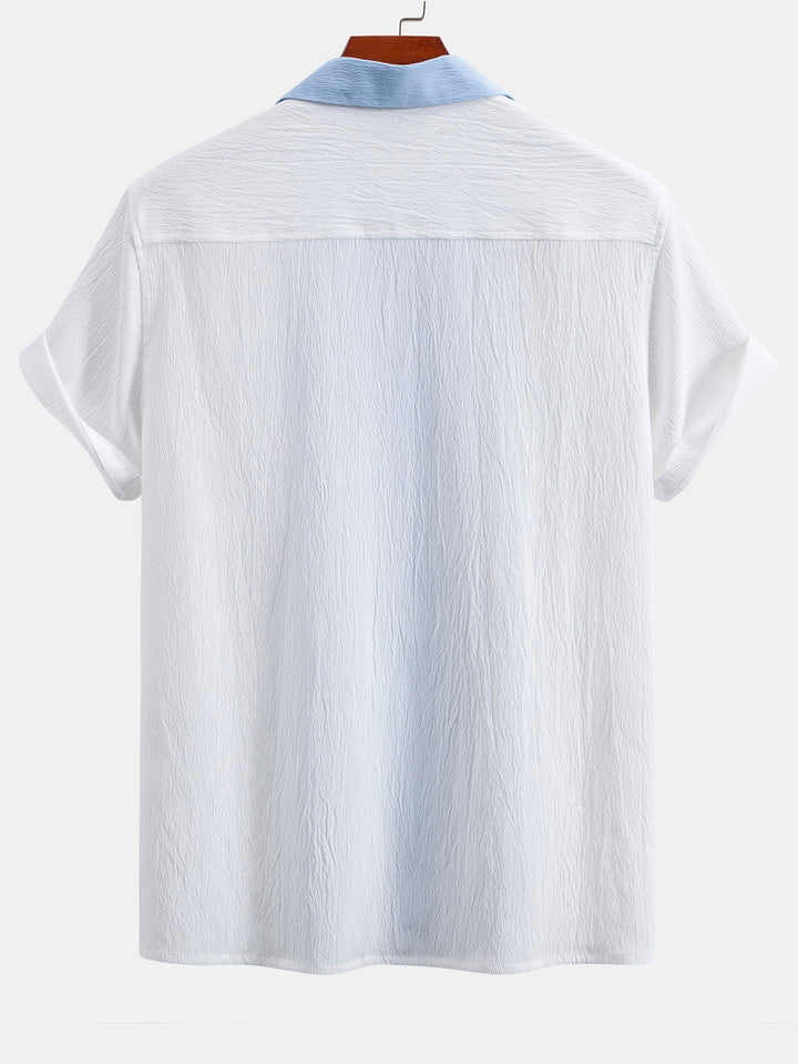 Lut | Textured Contrast Cuban Shirt & Straight Leg Pants