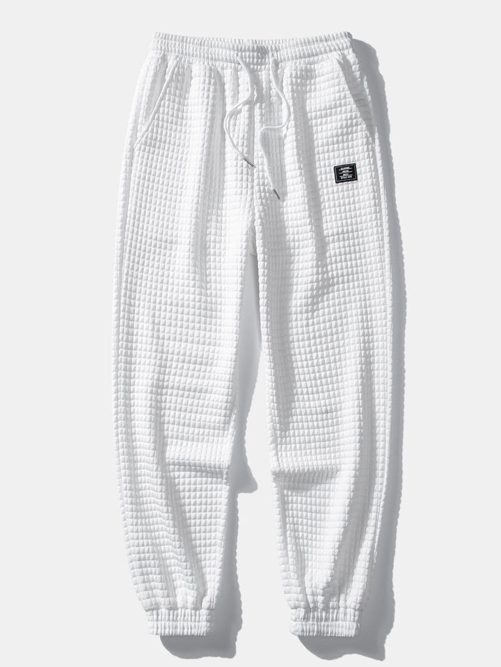 Ron | Korte Mouw Wafelshirt & Trekkoord Wafel Joggingbroek