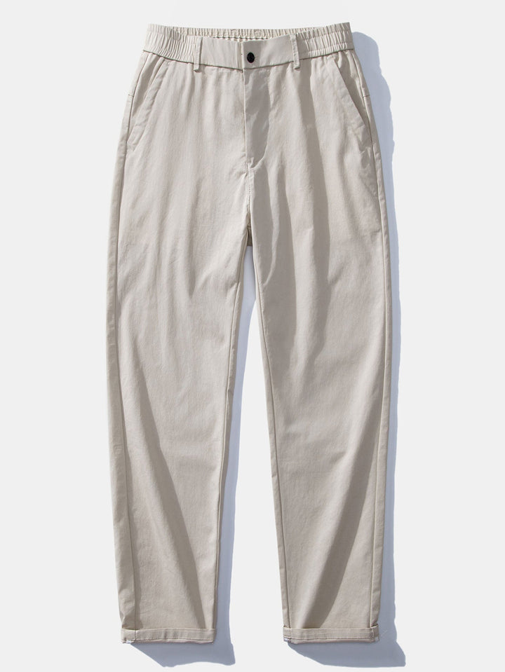 Bob | Twist Knit Polo & Elastic Waist Straight Leg Trousers