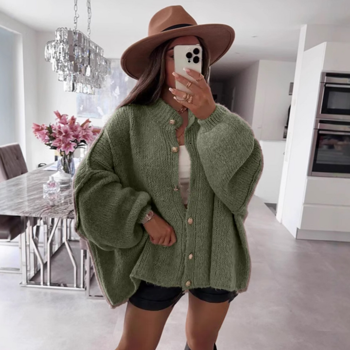 LETTIE™ | Classic Button-Down Long Sleeve Cardigan