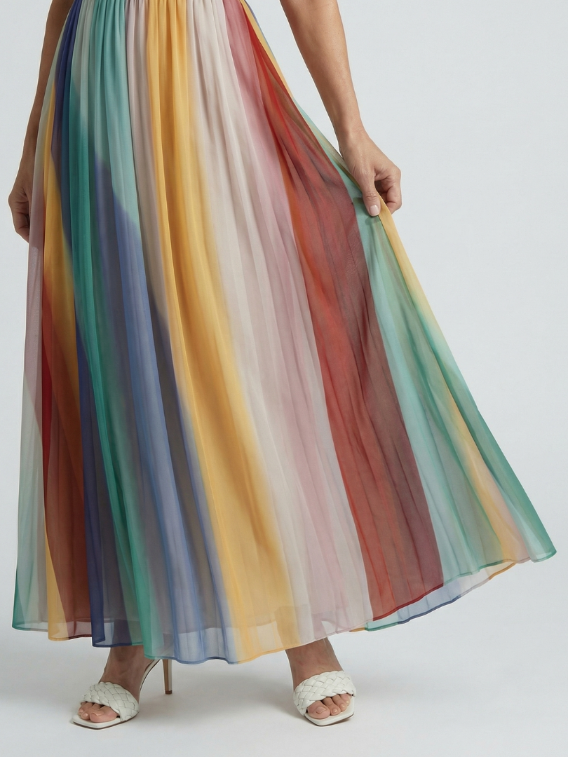 Sereine | Light Striped Maxi Dress