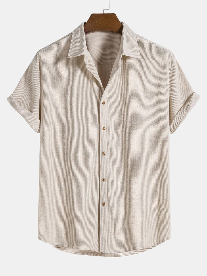 Kyle | Corduroy Button Short Sleeve Shirt