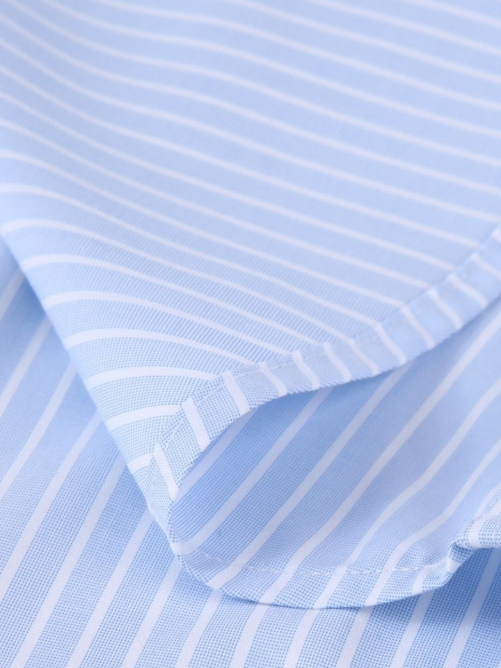 Saul | Contrast Collar Shirt with Stripes