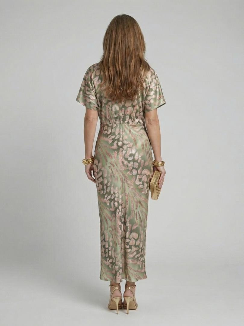 Coralie | Midi Dress with Abstract Print