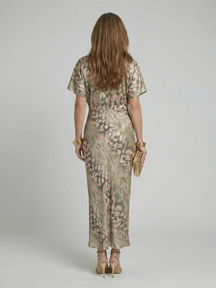 Coralie | Midi Dress with Abstract Print