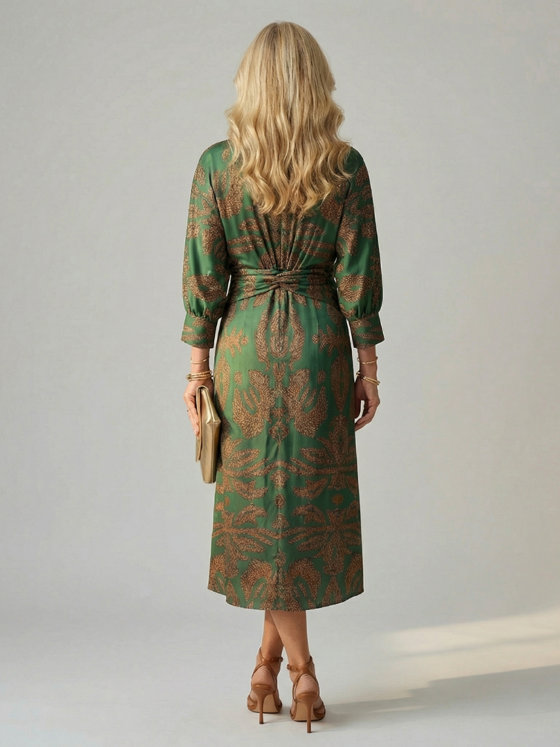 Moon | Natural Midi Wrap Dress