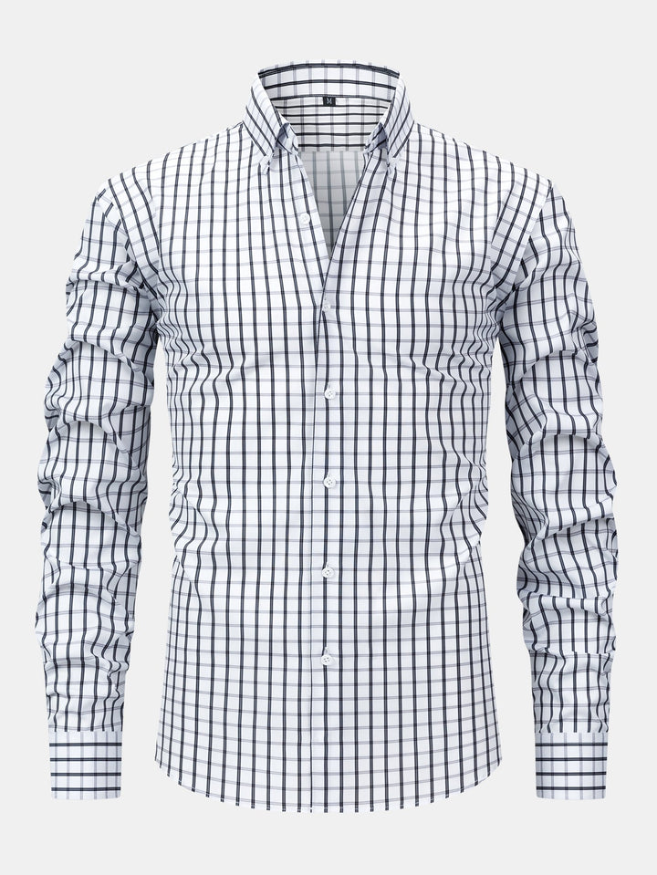 Tony | Long Sleeve Checkered Shirt with Buttons
