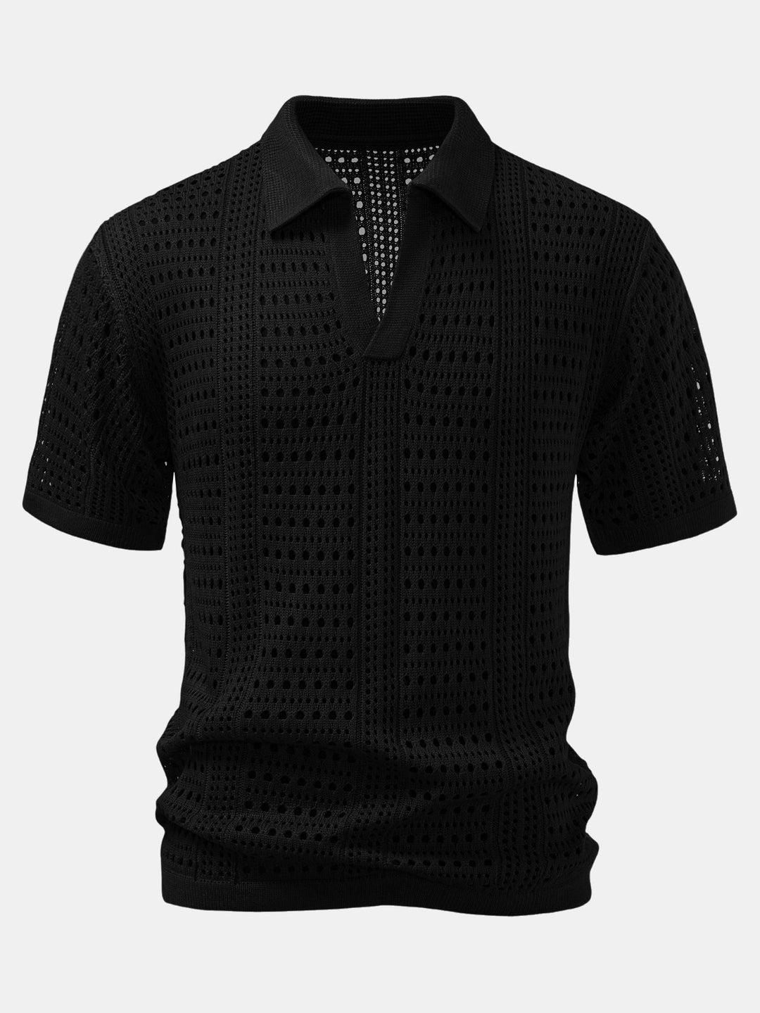 Usher | V-Neck Polo Shirt with Hook
