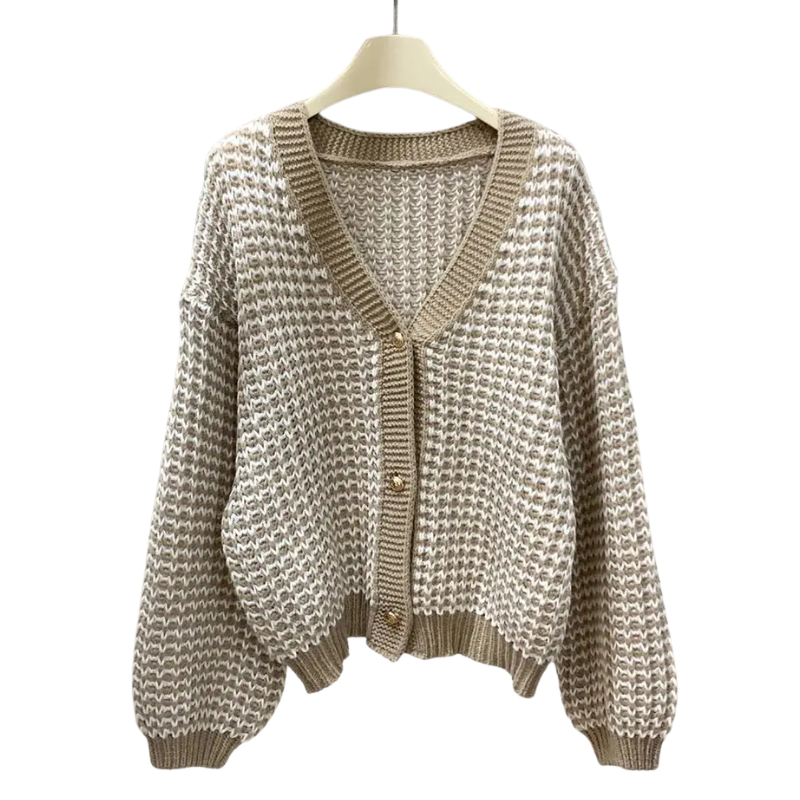 MADIE™ | Cozy Colorblock Button Cardigan Sweater
