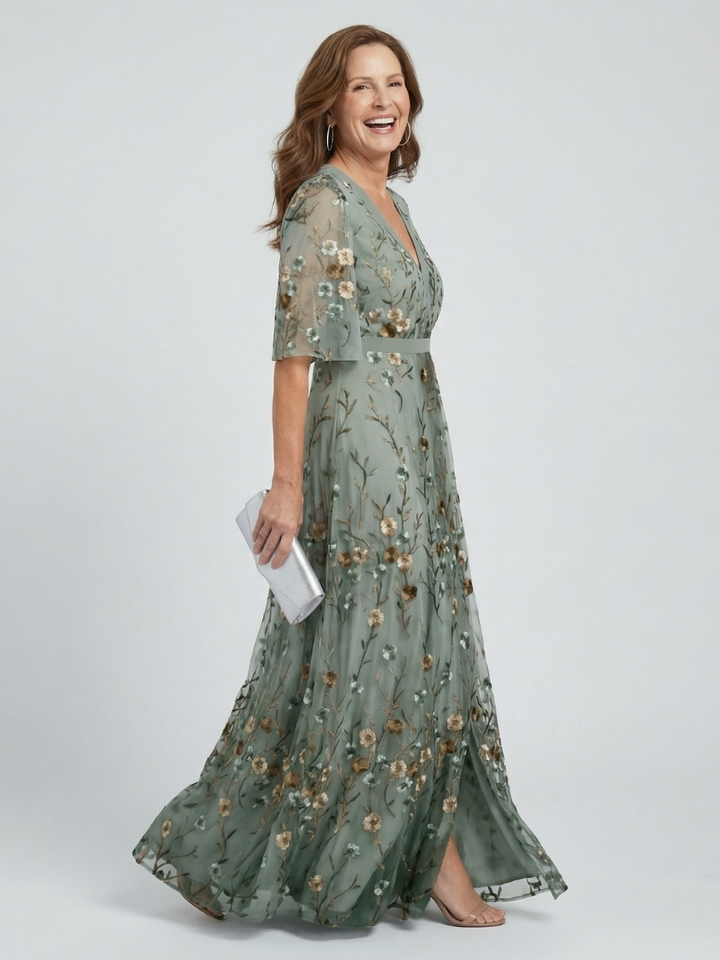 Selora | Maxi Halter Bloom Flow Dress