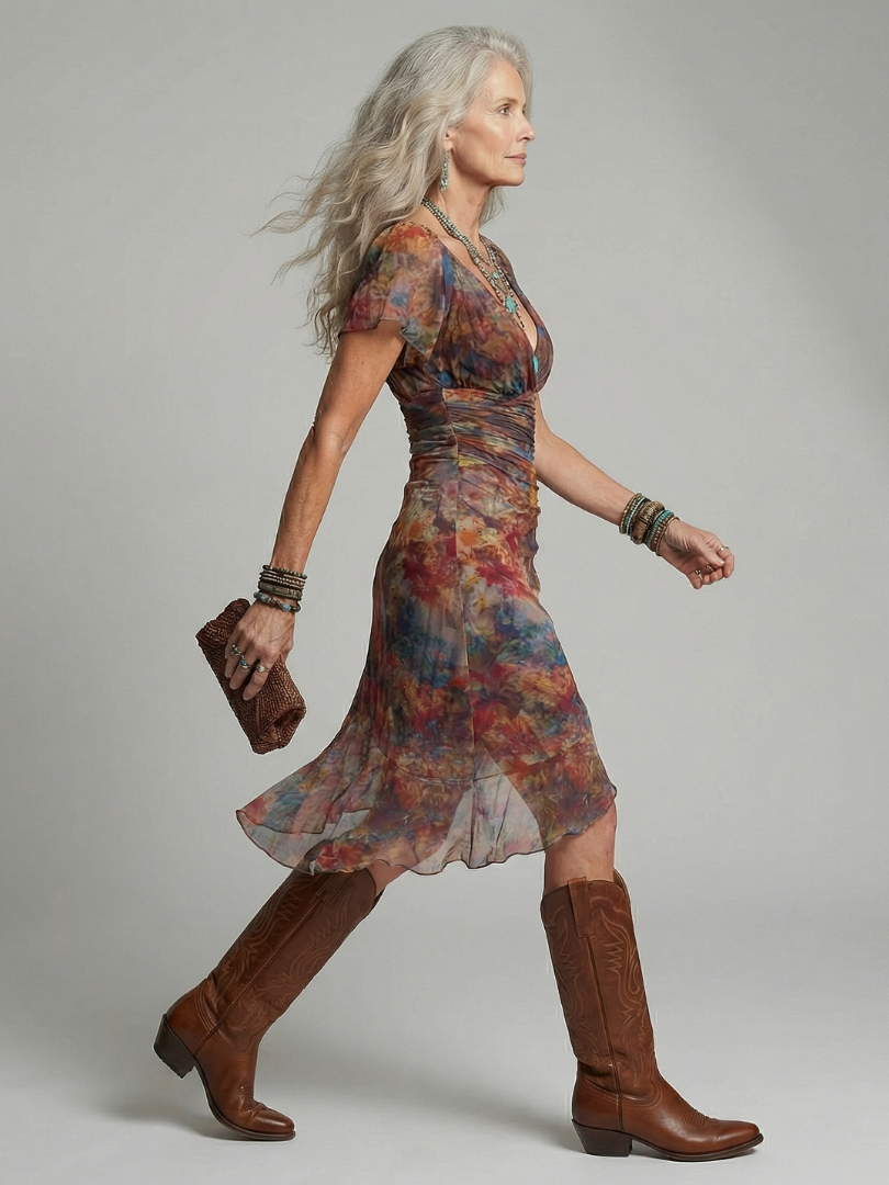 Aeris | Silent Midi Halter Dress