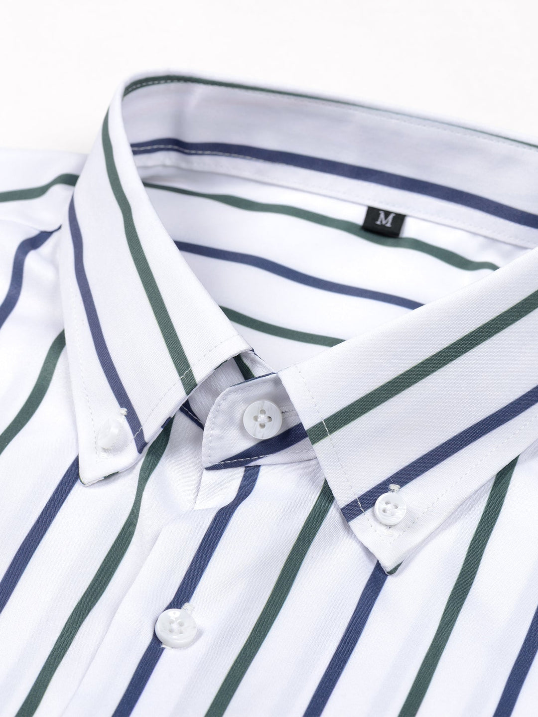 Eric | Long Sleeve Striped Button-Up Shirt