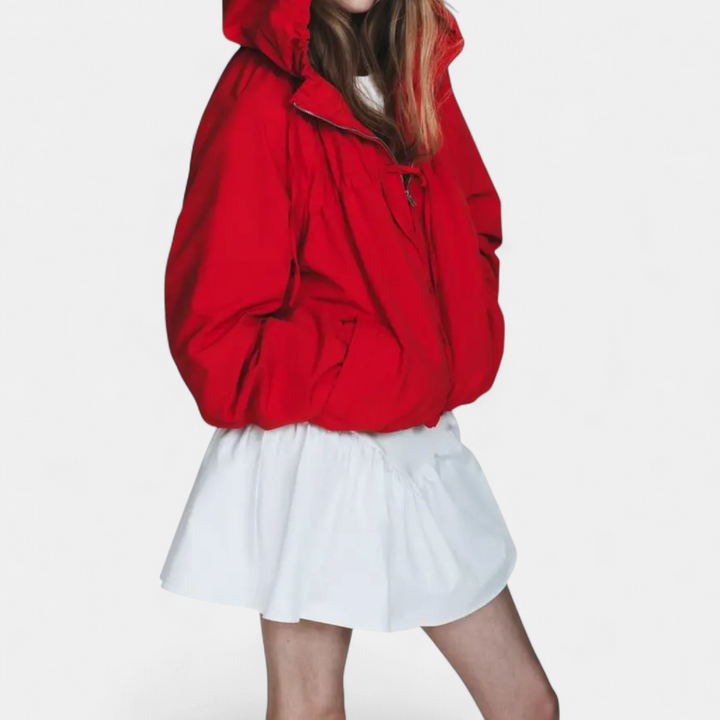 REXLYN™ – Y2K Bow-Detail Drawstring Hoodie Jacket