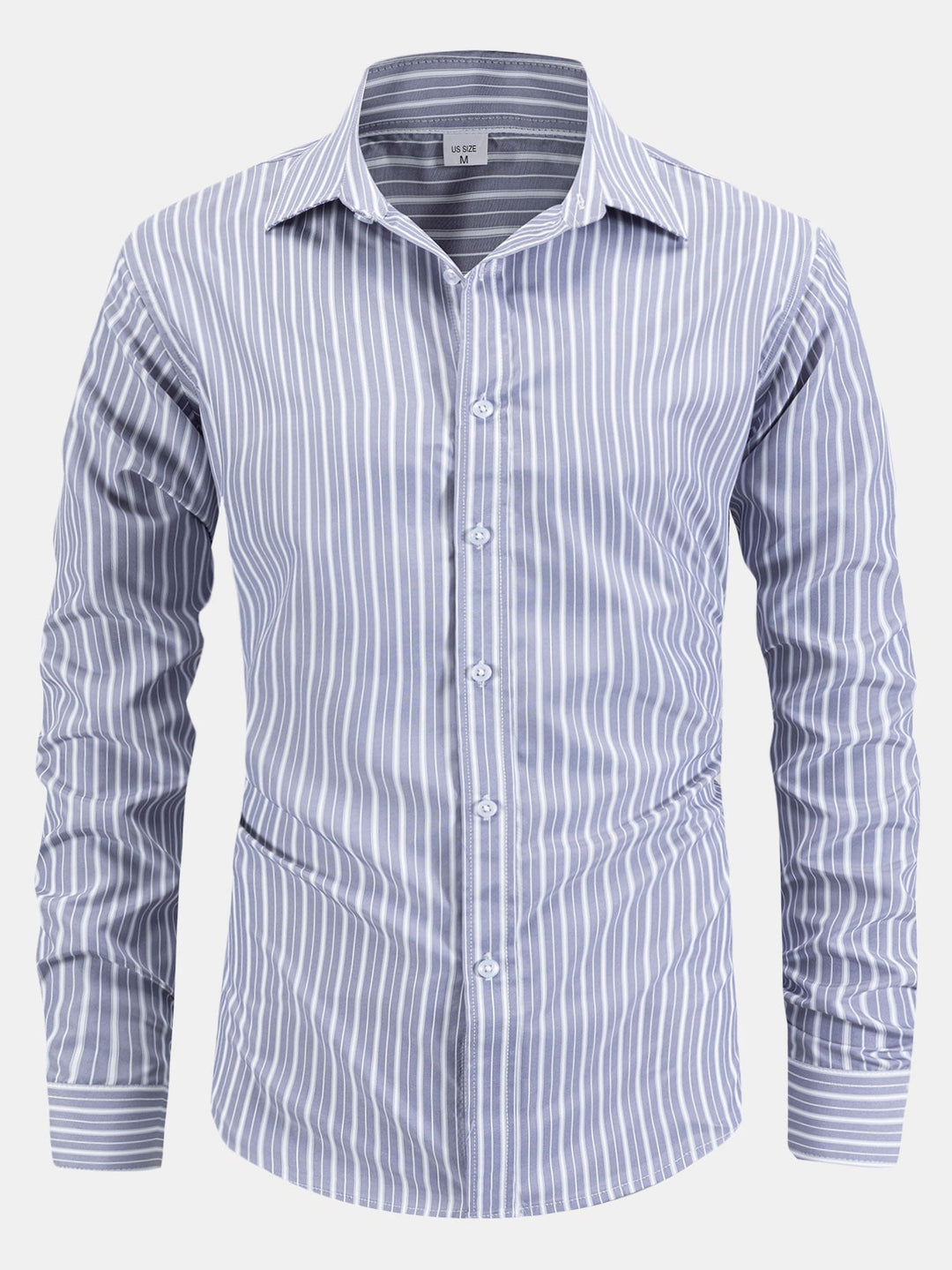 Chris | Long Sleeve Striped Button-Up Shirt