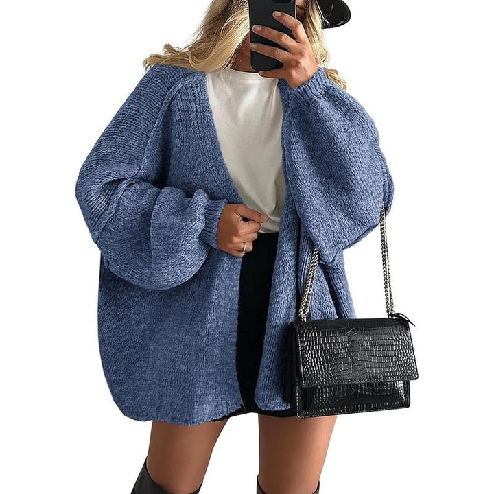 VERONIKA™ | Oversized Fit Lantern Sleeve Autumn Knit Cardigan