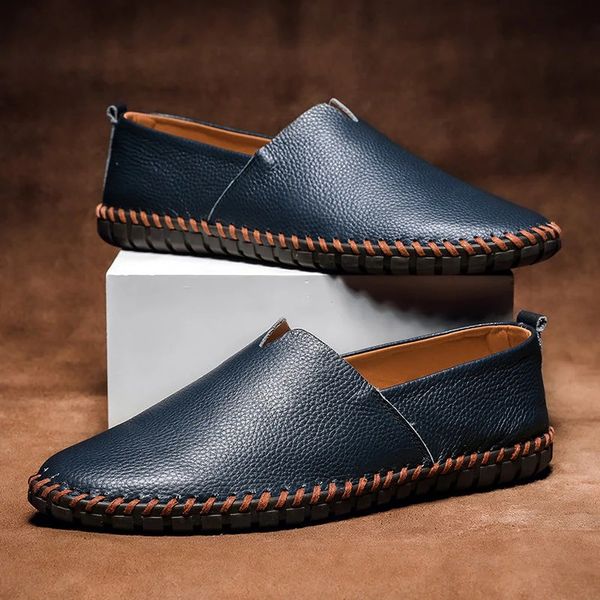 Chris | Grained Leather Loafers