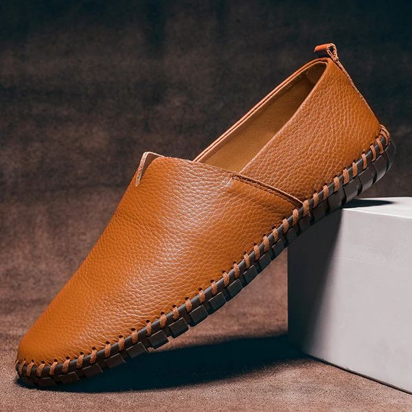 Chris | Grained Leather Loafers