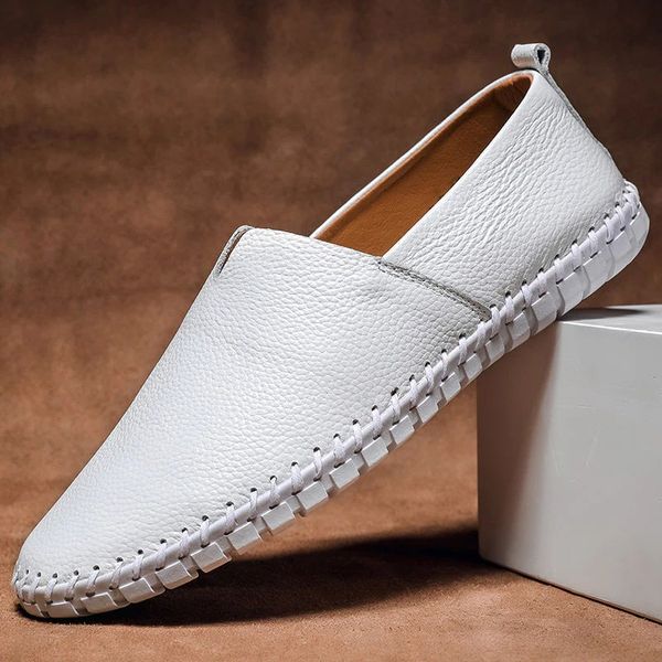 Chris | Grained Leather Loafers
