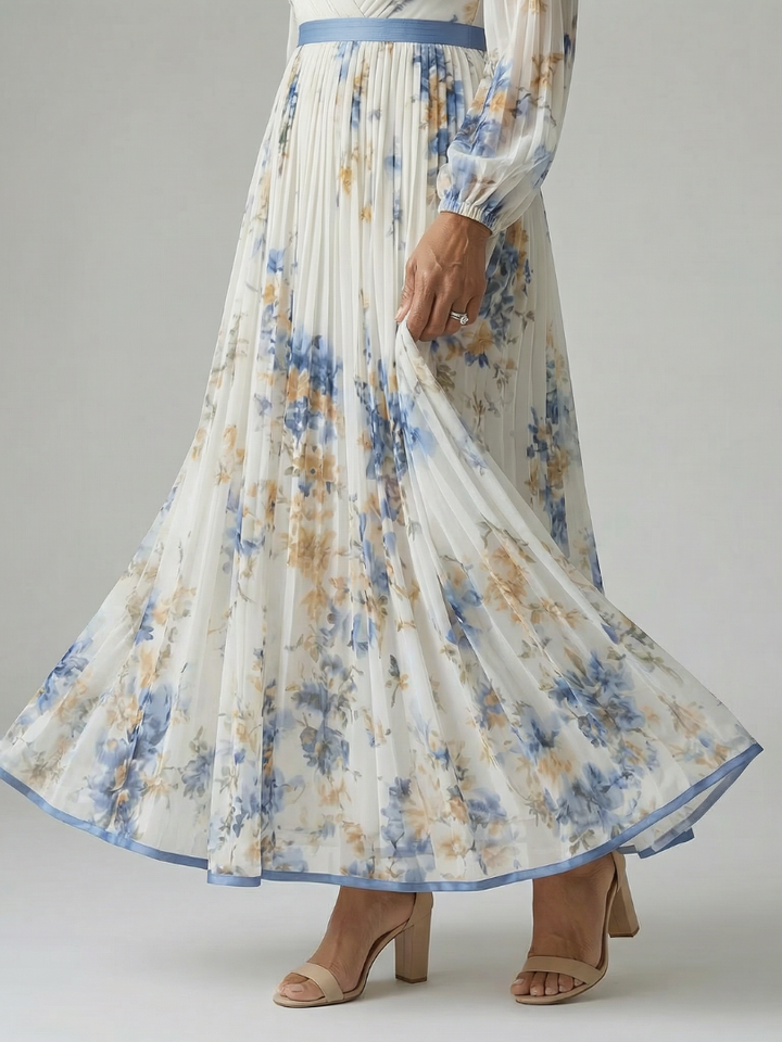 Rielle | Midi Pleated Wrap Dress