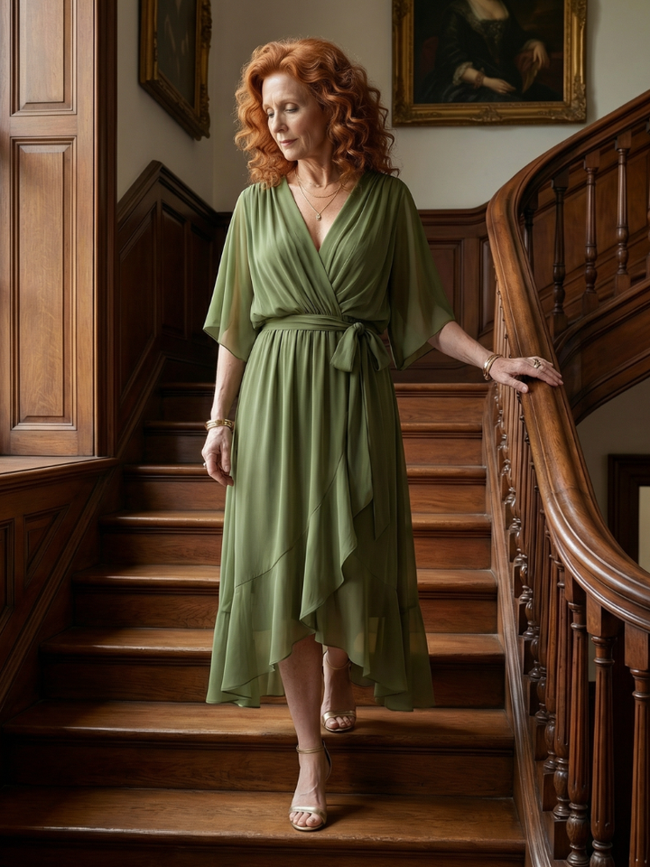 Elric | Draped Midi Dress
