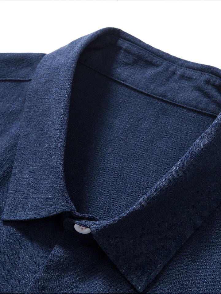 Damian | Button-Up Shirt in Linen and Rayon Blend