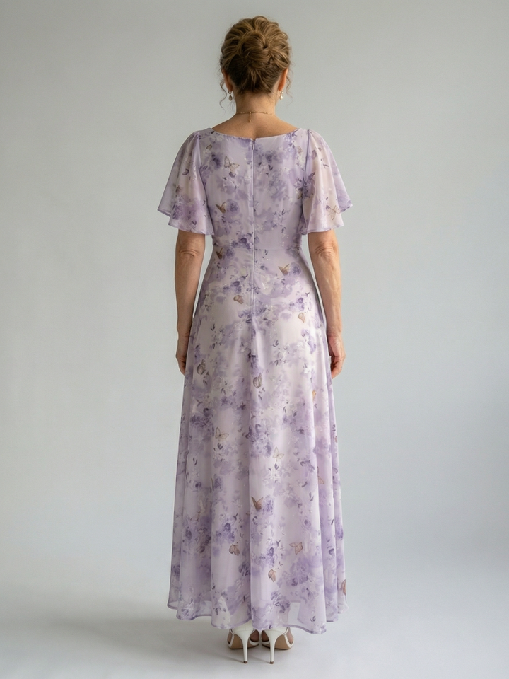 Vaelis | Midi Dress with Ruffled Sleeves