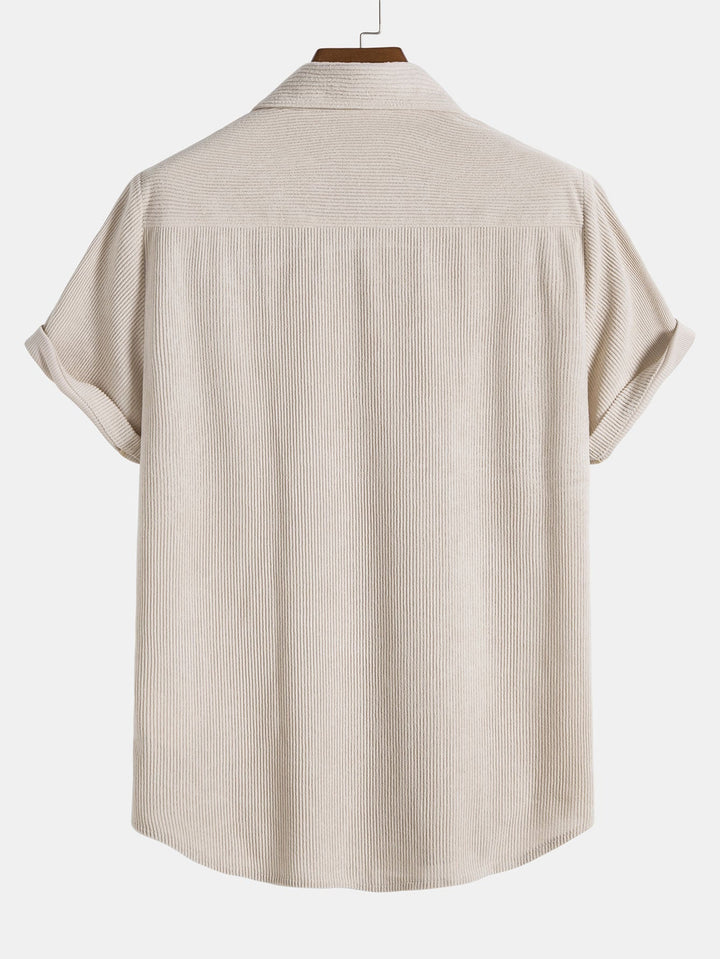 Kyle | Corduroy Button Short Sleeve Shirt