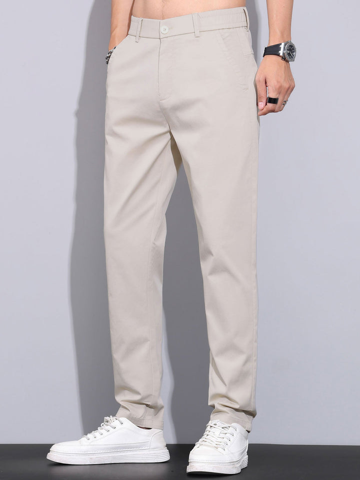 Bob | Twist Knit Polo & Elastic Waist Straight Leg Trousers