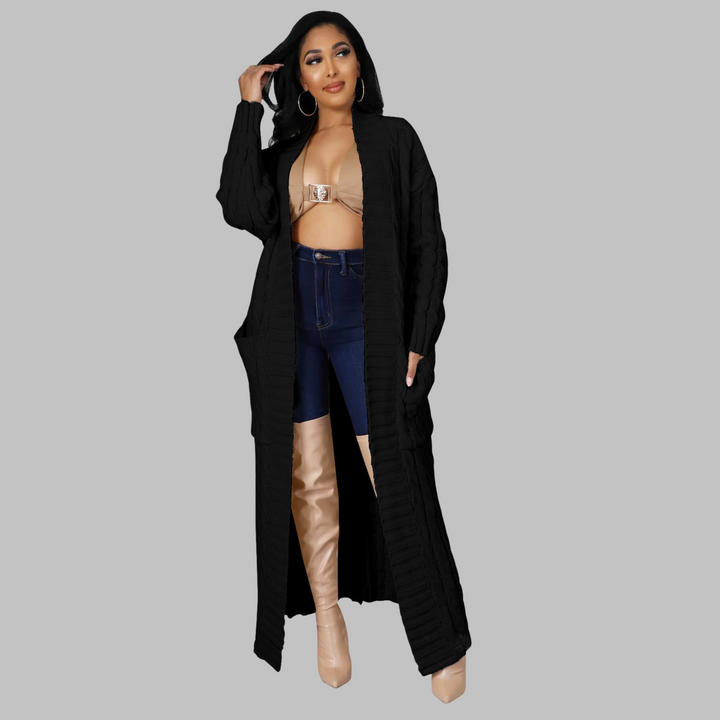 JACKIE™ | Casual Long-Sleeve Long Cardigan