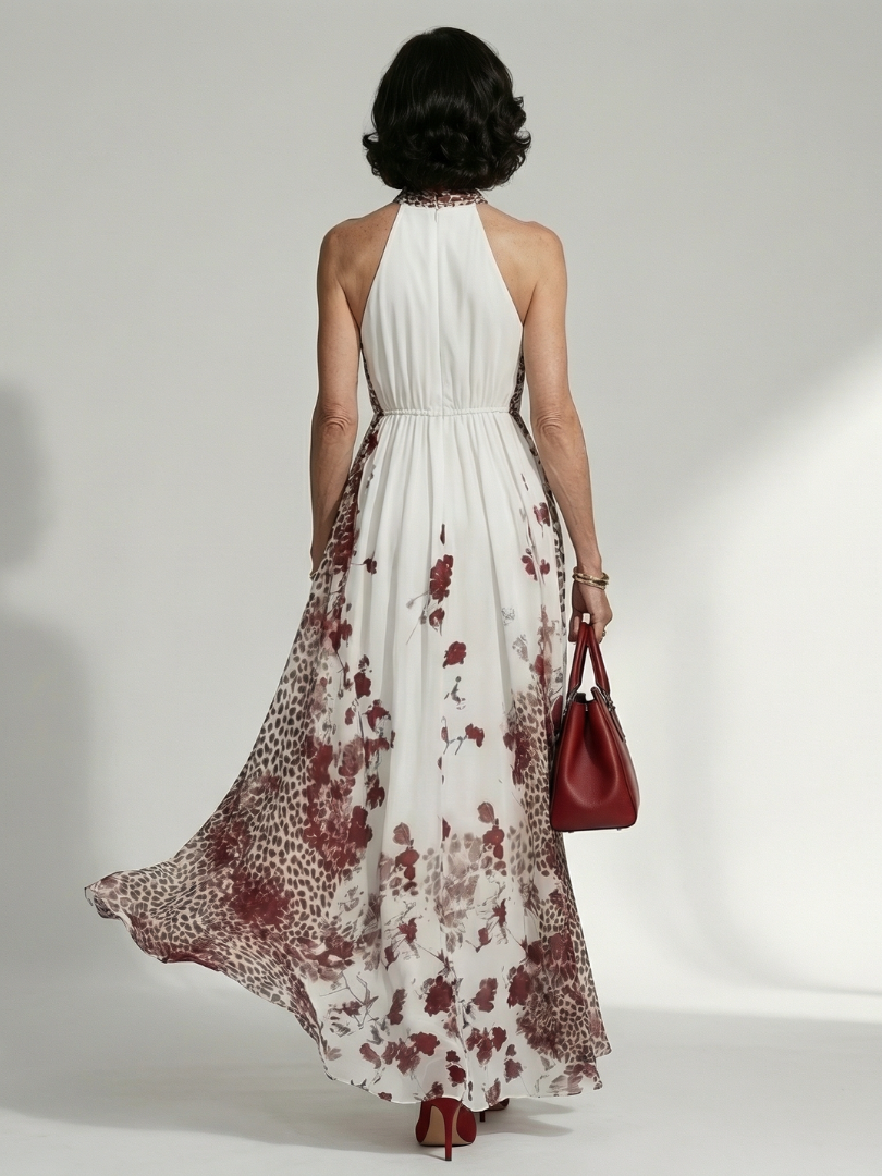 Orlune | White Pleated Maxi Dress
