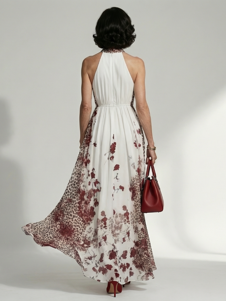 Orlune | White Pleated Maxi Dress